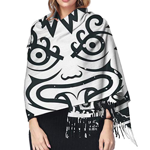 Cálido Bufandas de Invierno Máscara Inca Pashmina Chales mujer Bufandas