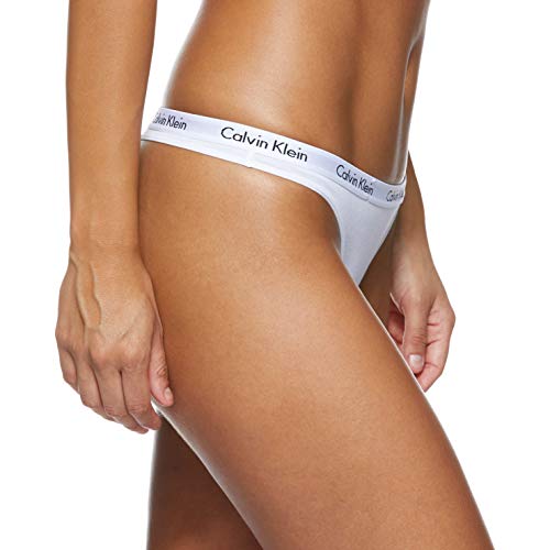 Calvin Klein Carousel-Thong Bragas, Blanco (WHITE 100), Medium para Mujer