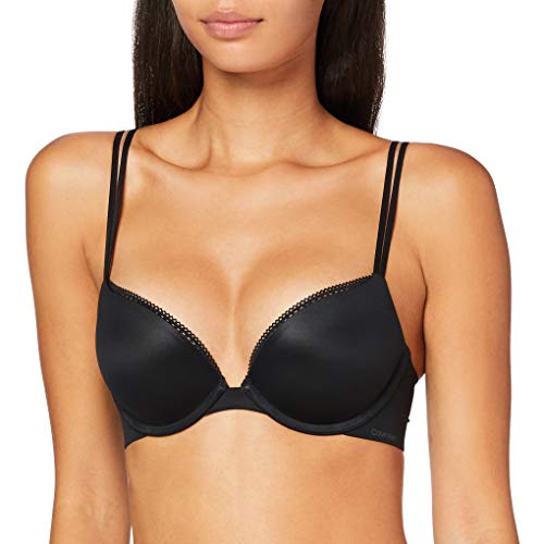 Calvin Klein Plunge Sujetador con Push-up, Negro (Black 001), B (Talla del Fabricante: 0B34) para Mujer