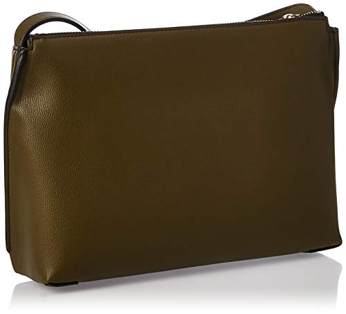 Calvin Klein Punched EW Xbody, Bolso con Bandolera para Mujer, Verde (Drk Olive), 6x17x24 centimeters (W x H x L)