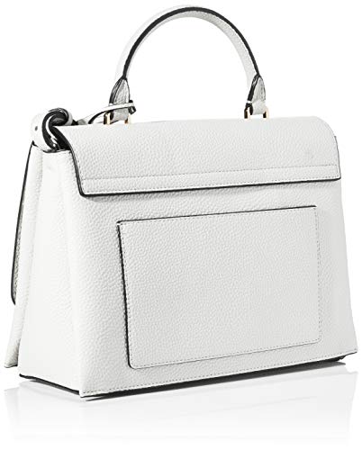 Calvin Klein - Sided Top Handle, Bolsos maletín Mujer, Blanco (White), 1x1x1 cm (W x H L)