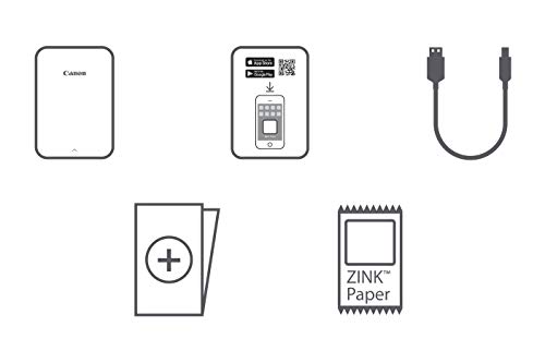 Canon Zoemini Pv-123 - Mini Impresora (Bluetooth, USB, 314 x 600 PPP, Canon Mini Print) Color Negro