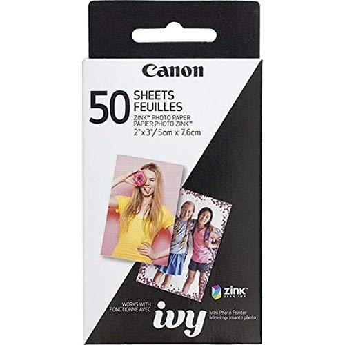 Canon Zoemini ZINK - Hojas de papel fotográfico (50 hojas, compatible con Canon Zoemini)