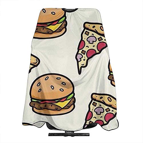 Capa De Peluquería Burger Ice Cream Barber Professional Supplies Tool Tie Dye Haircut Apron Hair Dressing Salon Cape Perfection Cover Cloak Hair Dyed Hair Cloth Bata De Peluquería