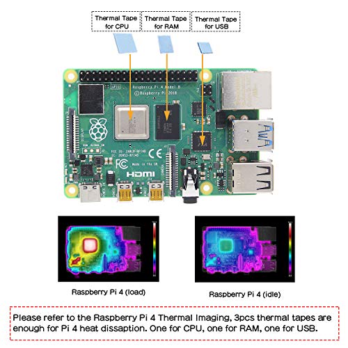 Carcasa de disipador térmico Raspberry Pi 4 con ventilador Dual, carcasa de aleación de aluminio Raspberry Pi 4B/carcasa de refrigeración pasiva para Pi 4 Modelo B solamente (Sin ventilador-Negro)