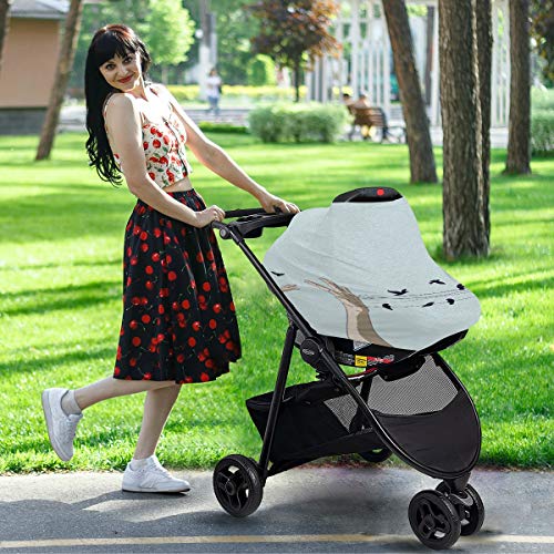 Carseat Canopy Nursing Cover Ambas manos juegan Spiderlike There Baby Canopy Car Seat Cover para niños Nursing Car Seat Cover Girl Baby Baby Cover para trona Protege a los bebés y las madres que amam