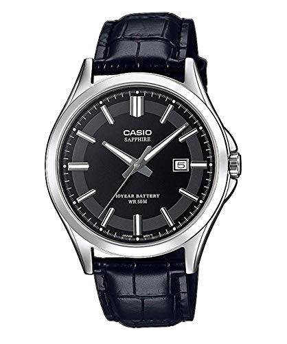 Casio Reloj Analógico para Hombre de Cuarzo con Correa en Cuero MTS-100L-1AVEF