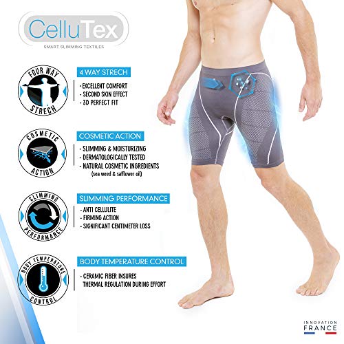 Cellutex - Mallas de Ciclismo para Hombre, N'est Pas Applicable, Hombre, Color Gris, tamaño FR : Taille Unique (Taille Fabricant : L/XL)