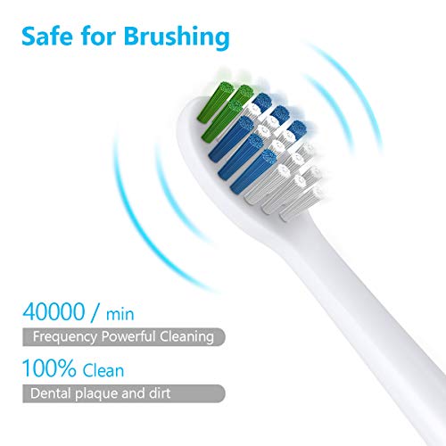 Cepillo de Dientes Eléctrico, BESCHOI Cepillo Dental Electrico Sónico Recargable con 6 Cabezales 5 Modos Impermeable IPX7 Carga Magnética USB, Blanco