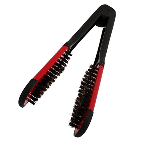 Cepillo Plancha de Pelo De Desenredar Peine Alisador Para Todo Tipo de Cabello Rojo