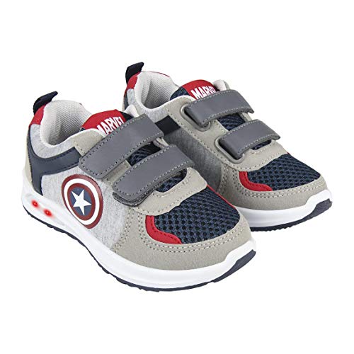 CERDÁ LIFE'S LITTLE MOMENTS Cerdá-Zapatilla con Luces Avengers de Color Gris, Niños, Rojo, 25 EU