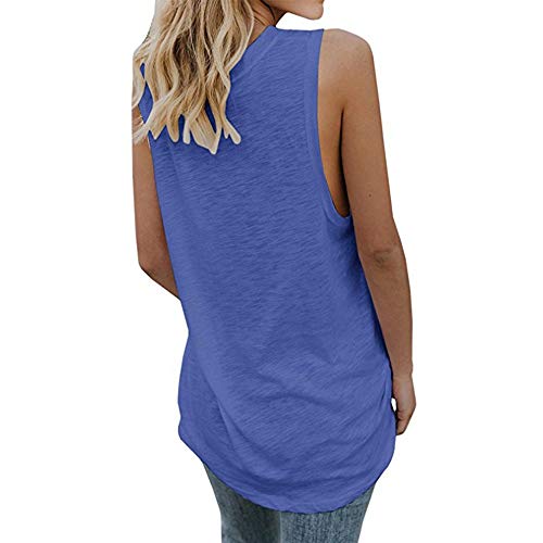 Chaleco de Las Mujeres de Moda de Encaje de pestañas sin Mangas sin Mangas botón Blusa Camis Tops Top de Encaje con Estampado de Encaje para Lentejuelas Encaje T Shirt Chaleco Tops para Mujeres Dama