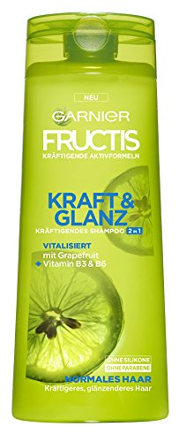 Champú de Garnier Fructis. Fuerza y brillo. 2 en 1. Pack de 6 unidades de 250 ml