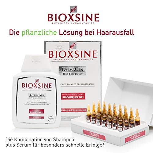 Champú para cabello normal y seco - contra la caída del cabello en hombres y mujeres | champú capilar a base de hierbas | acelerador del crecimiento del cabello | 300 ml | Bioxsine