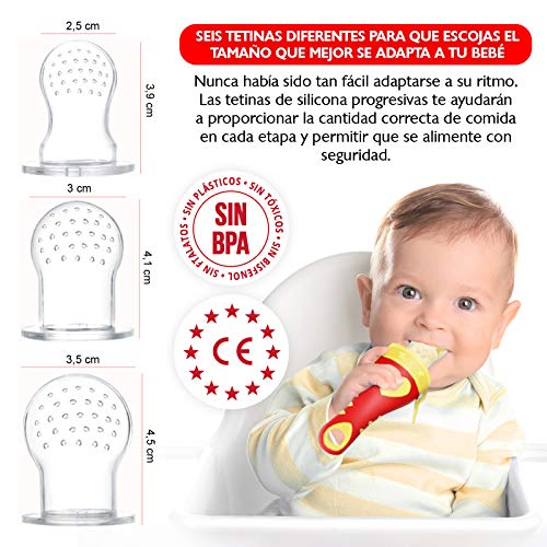 Chupete Fruta Bebe - Alimentador Antiahogo Bebe - Mordedores Bebes de Oliver & Jay - Baby Fruit Feeder - Mordedor Bebe con Forma de Biberon