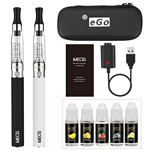 Cigarros Electronicos IMECIG Complete Cigarro Electronico Vaporizador Vape 2 * 1100mAh Vaporizador Cigarrillo Electronico 5 * 10ml Juicy Liquido Vaper Sin nicotina