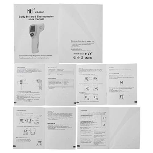Cikuso Termometro infrarrojo IR sin contacto LCD digital Medidor de temperatura corporal en la frente
