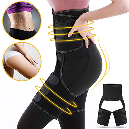 Cinsey Fajas Reductoras Adelgazante para Mujeres，Fajas Reductoras de Fitness,Cinturón Deportivo para Hombre y Mujer Trimmer de Cintura y Muslo,Quema de Grasa (S-M)