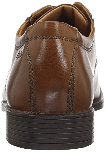 Clarks Tilden Plain Zapatos de cordones derby Hombre, Marrón (Dark Tan Lea), 43