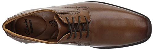 Clarks Tilden Plain Zapatos de cordones derby Hombre, Marrón (Dark Tan Lea), 43