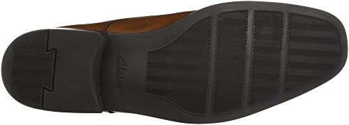 Clarks Tilden Walk, Zapatos de Cordones Derby, Marrón (Dark Tan Leather-), 42.5 EU