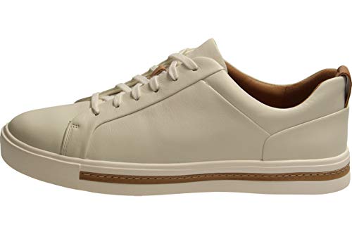 Clarks Un Maui Lace, Zapatos de Cordones Derby para Mujer, Blanco (White Leather-), 39 EU