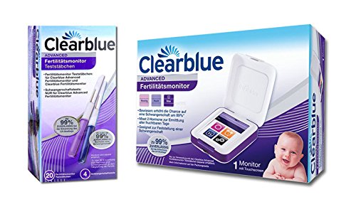 Clearblue - Set de monitor de fertilidad + varillas de prueba 20 + 4 (idioma español no garantizado)