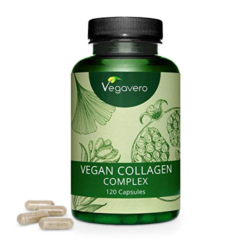 Colágeno Vegano Complex Vegavero® | Regenerador Cartílago + Articulaciones y Huesos + Anti Aging & Antioxidante | 120 Cápsulas | Con L-Prolina + L-Lisina | Sin Aditivos | Vegan Collagen