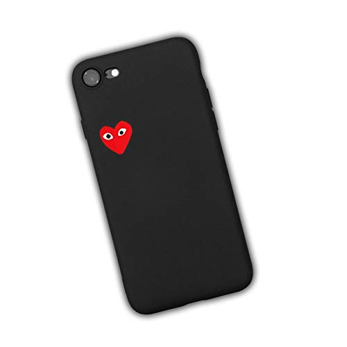 Comme des Garçons - Carcasa de plástico para iPhone, diseño de corazones CDG, plástico, Pequeño corazón rojo, iPhone 7+