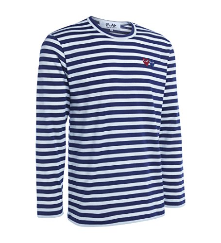 Comme des Garçons Play Maglia BLU Righe - XL