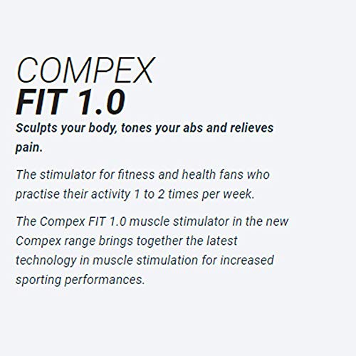 Compex Fit 1.0 Electroestimulador, Unisex, Azul