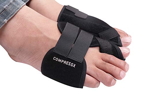 Compress Pro Corrector Juanetes (2 Piezas) - 15x35cm Férula para juanetes para Aliviar el Dolor de Hallux Valgus - Enderezadora del Dedo Gordo con Bolsa de Almacenamiento para Hombres y Mujeres