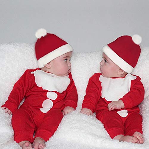 Conjuntos Navidad Papa Noel para Bebe niño niña Recien Nacido Bautizo Invierno 0 a 24 Meses Fiesta Peleles Mayoral Lana PAOLIAN Camisetas Manga Largas + Pantalones + Gorro Ofertas otoño