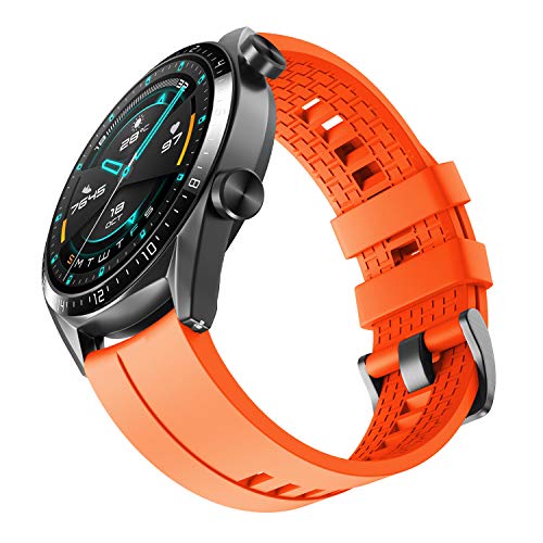 Correa para Huawei Watch GT 2/Huawei Watch GT Fashion/Sport/Active/Elegant/Classic,22mm Pulsera de Repuesto de Silicona Banda Ajustable