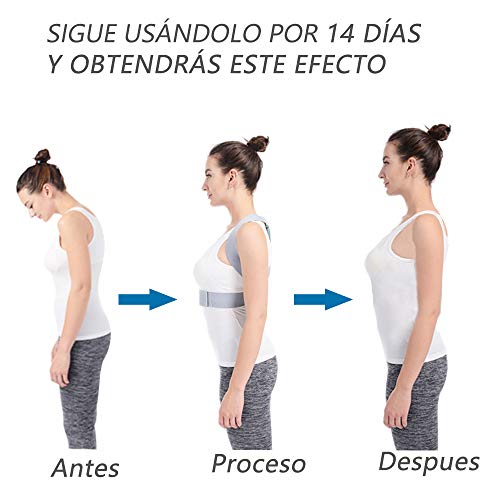 Corrector Postura HOPAI Corrector de Postura Espalda y Hombros para Hombre y Mujer Faja para Dolor de Espalda Corregir de Postura (L (85-100 cm))