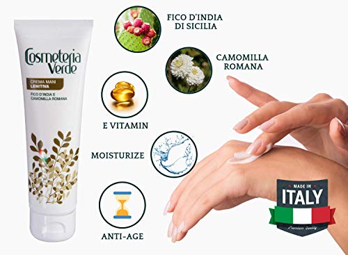 Crema Manos Calmante Cosmeteria Verde - Gracias a la fuerte acción calmante y hidratante de sus componentes vegetales reduce las condiciones de rugosidad y escamosidad.