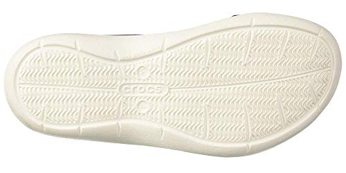 crocs 203998, Chanclas Mujer, Negro (Black/White), 37/38 EU (W 7 US)