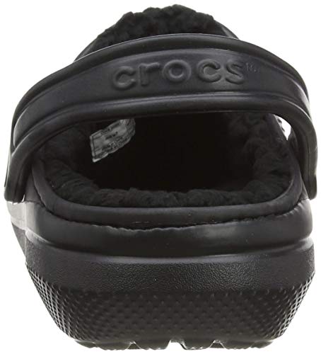 Crocs Classic Lined Clog, Zuecos Unisex Adulto, Negro (Black/Black), 43/44 EU