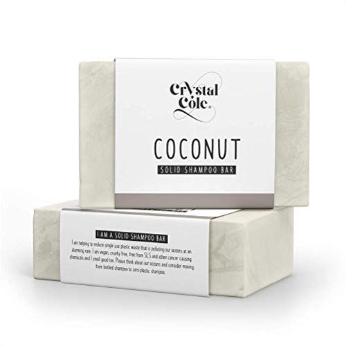 Crystal Cole – Champús en Barra/Acondicionadores en Barra - Vegano - 100% libre de plástico - orgánico natural (Coco, Acondicionador)