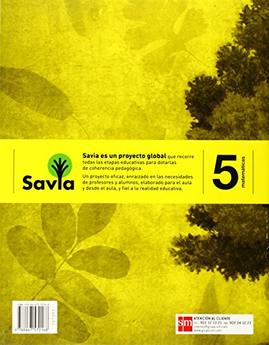 Cuaderno de matemáticas. 5 Primaria, 3 Trimestre. Savia - 9788467570168