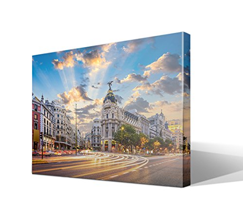 cuadro canvas Calle de Alcalá de Madrid - 95cm x 70cm - Fabricado en España