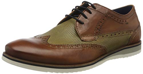 Daniel Hechter 811442021111, Zapatos de Cordones Derby para Hombre, Braun Cognac 6372-Secador de Pelo, Color Verde Claro, 45 EU