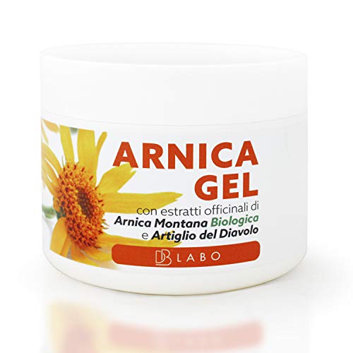 DBLabo Arnica 35% Gel con extractos de garra del diablo - No graso - Ideal para masaje deportivo, enganches, traumas y contracturas - Made en Italia