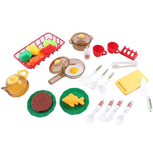 deAO Cocina de Juguete Happy Little Chef Cocinita con Luces, Sonidos, Funciones de Agua Real y Accesorios Incluidos