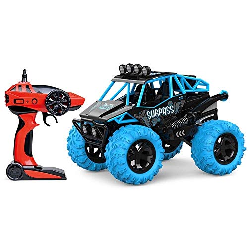 Decoración de escritorio 2WD 360 ° tirón sobre el coche del truco de 2.4G Profesional de control remoto de camiones de juguete recargable mini RC de vehículos con faros LED Fuerte caballos de fuerza O