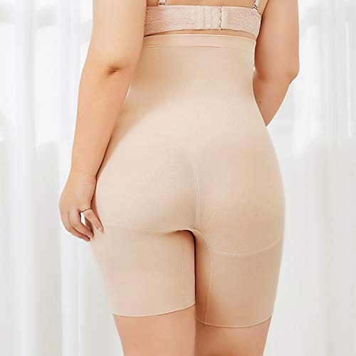 DELIMIRA Faja Reductora Ropa Interior Cintura Alta Pantalones Moldeadores para Mujer Beige 48-50