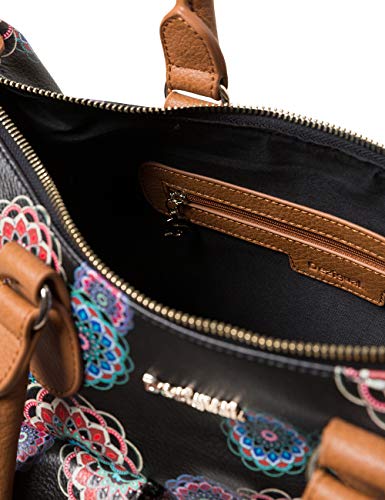 Desigual - Bag Mandri London Women, Shoppers y bolsos de hombro Mujer, Negro, 15.5x25.5x32 cm (B x H T)