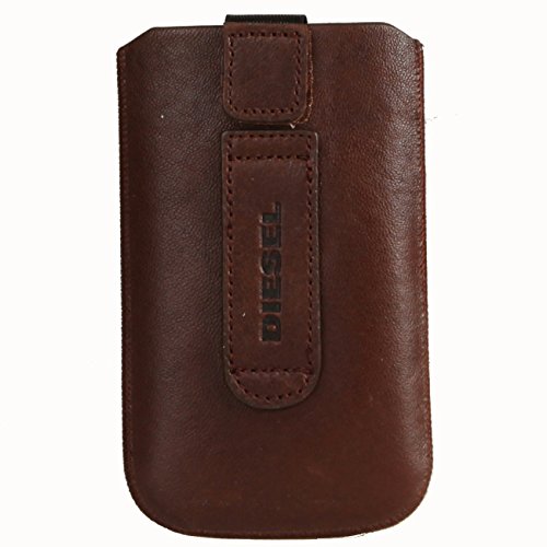 Diesel X01038 universal Slim Sleeve Funda, Carcasa, Piel Marrón, 81 x 132 mm, para Nokia N900, Blackberry Torch/BOLD/Curve, HTC Touch HD, iPhone 3 G, 3 GS, 4, 4S, 5, 5 C, 5S, HTC One, Nokia E7, Samsung Galaxy Xperia, Galaxy S9000, HTC Desire, Moto Defy