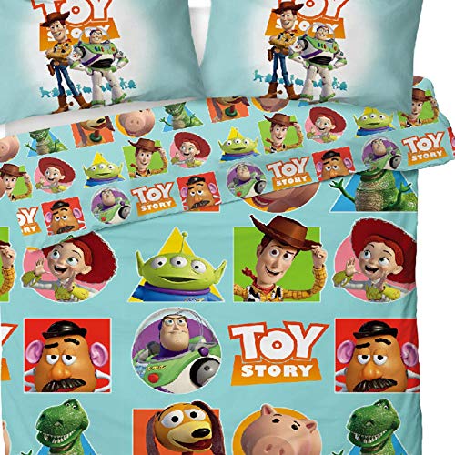 Disney Toy Story - Juego de Funda de edredón Reversible, Color Azul