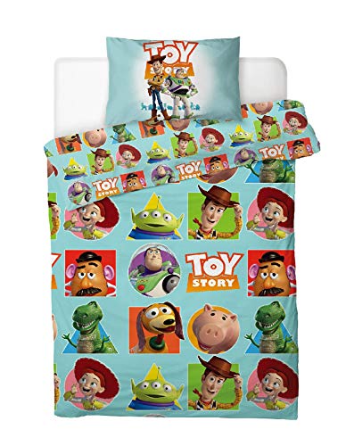 Disney Toy Story - Juego de Funda de edredón Reversible, Color Azul